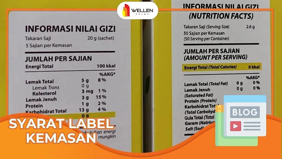 syarat label kemasan