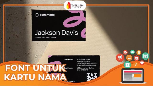 font untuk kartu nama
